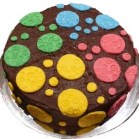 Circle Fondant Textured Cake